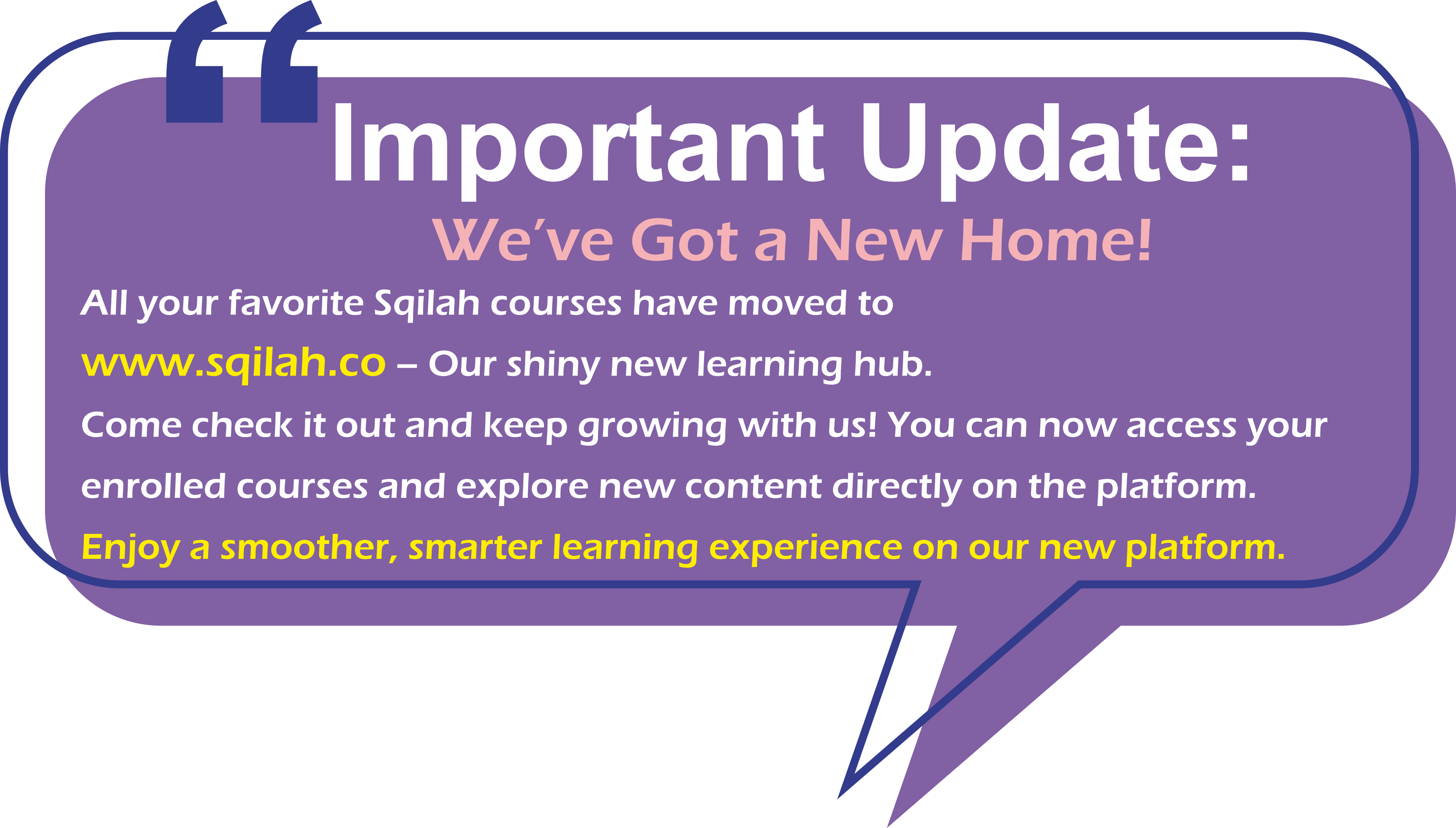 Sqilah Courses Moved